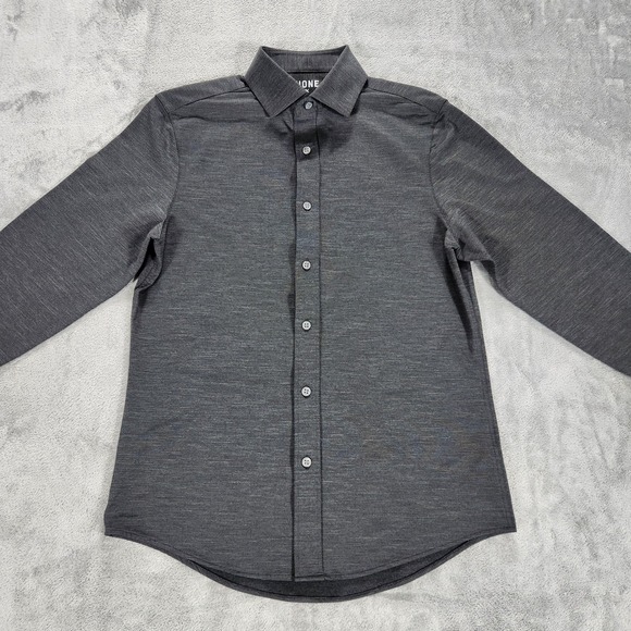 Rhone Shirt Mens Small Gray Commuter Slim Fit Stretch Italian Fabric Dress - Picture 2 of 13